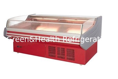 Frigorifero a display orizzontale aperto da acciaio inossidabile da 800L per frigoriferi di carne