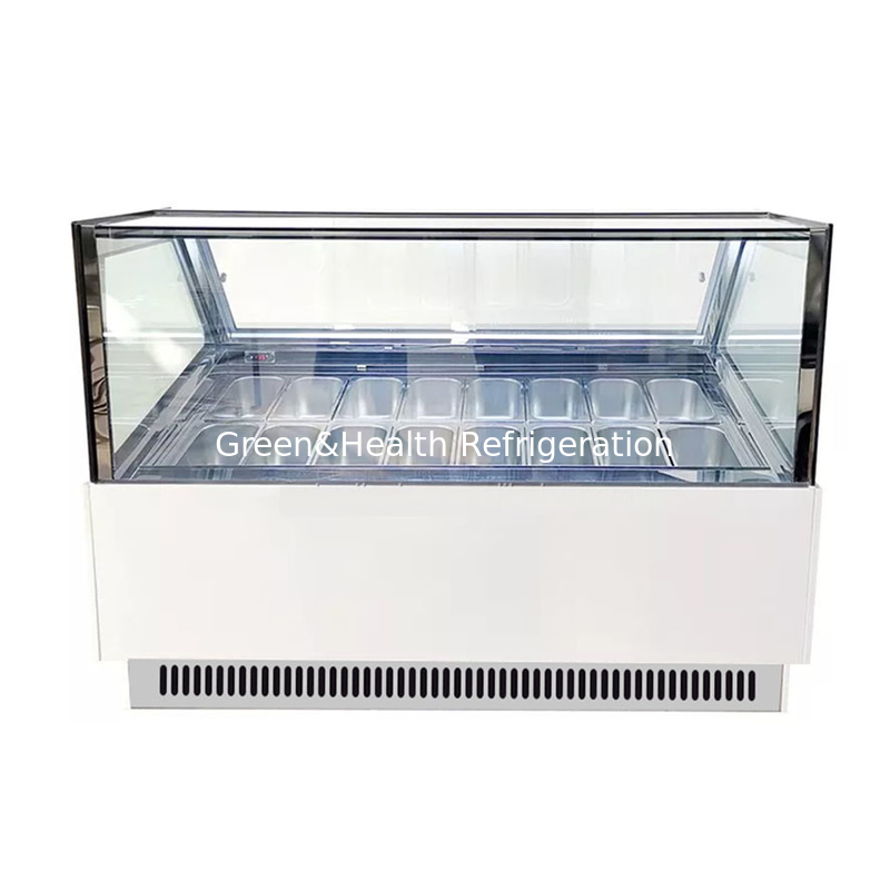 Congelatore a display di gelato senza gelo e a risparmio energetico per grande capacità di stoccaggio