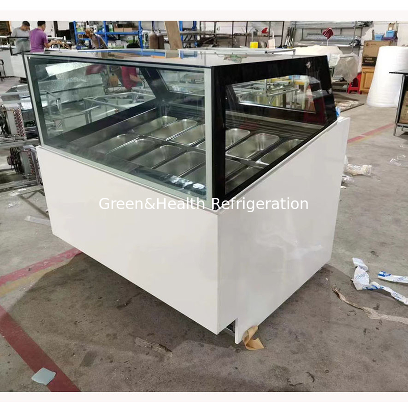 Congelatore a display di gelato senza gelo e a risparmio energetico per grande capacità di stoccaggio