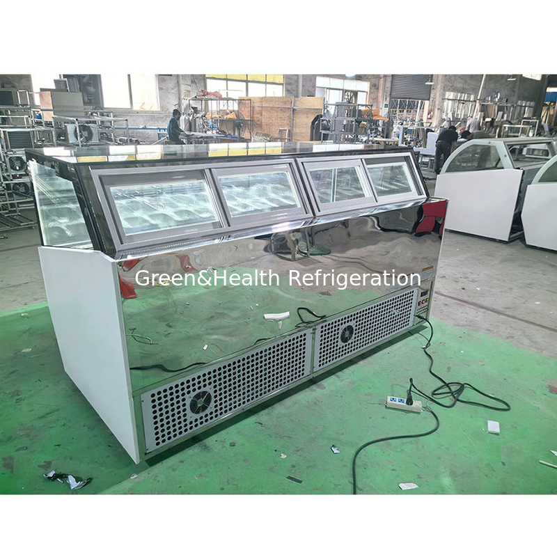 Congelatore a display di gelato senza gelo e a risparmio energetico per grande capacità di stoccaggio