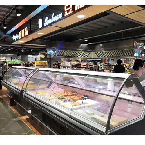 220/50hz Voltaggio Gas R404a Display di cibo cotto Vitrina Display Cabinet di carne