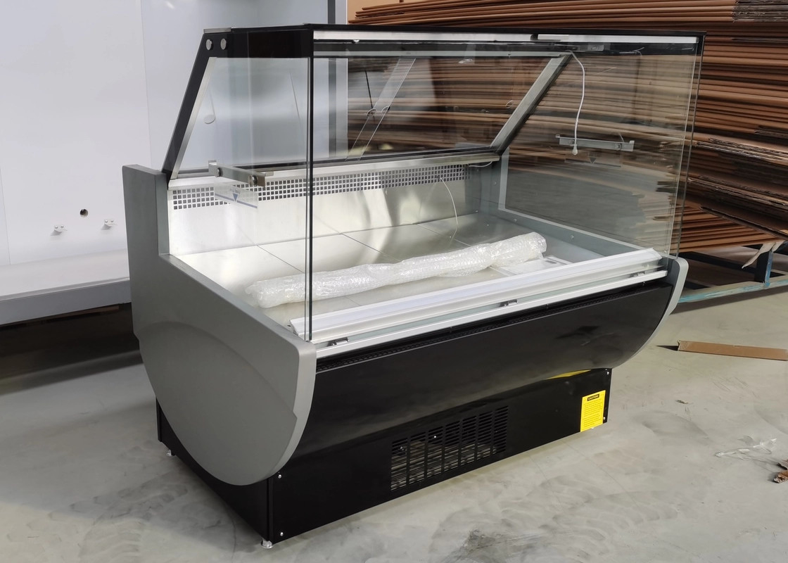 Display in vetro quadrato frigorifero con porta aperta Temperatura 2-6°C e prestazioni