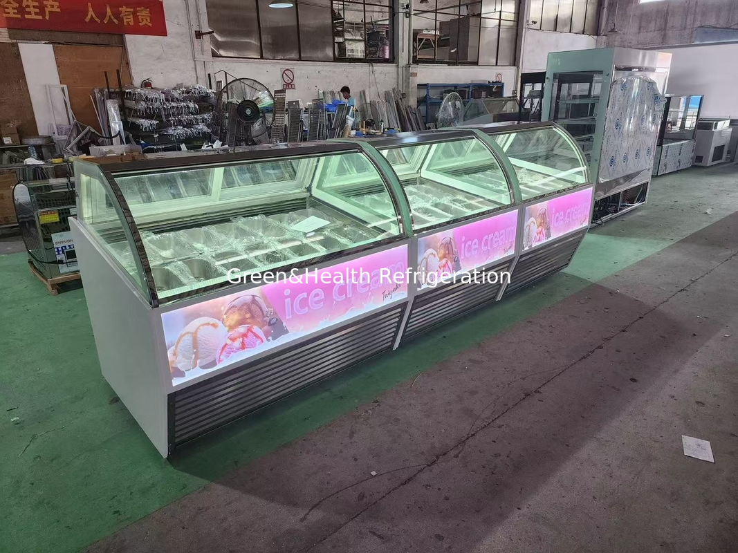 Apparecchiature per gelateria Gelato gelateria Display Freezer con pentole da 10 a 22 GN
