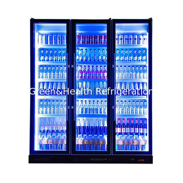 1154L Tre porte colorato negozio bevande deposito display frigorifero