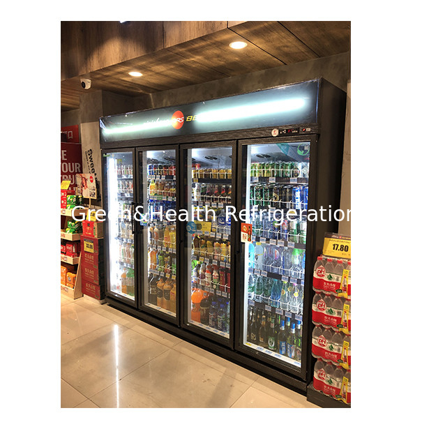 Supermercato commerciale / negozio due / tre porte di vetro Economy frigorifero display frigorifero