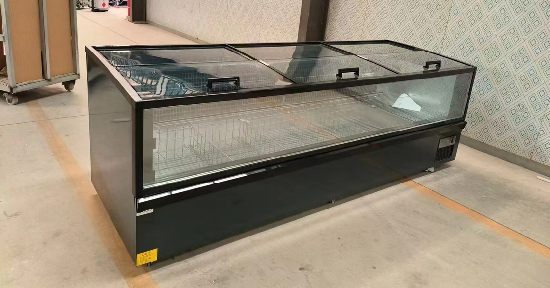 -18-22°C R290 Congelatore isolare modulare con ventola a spina a presa con schermo in vetro curvo ultra-grande