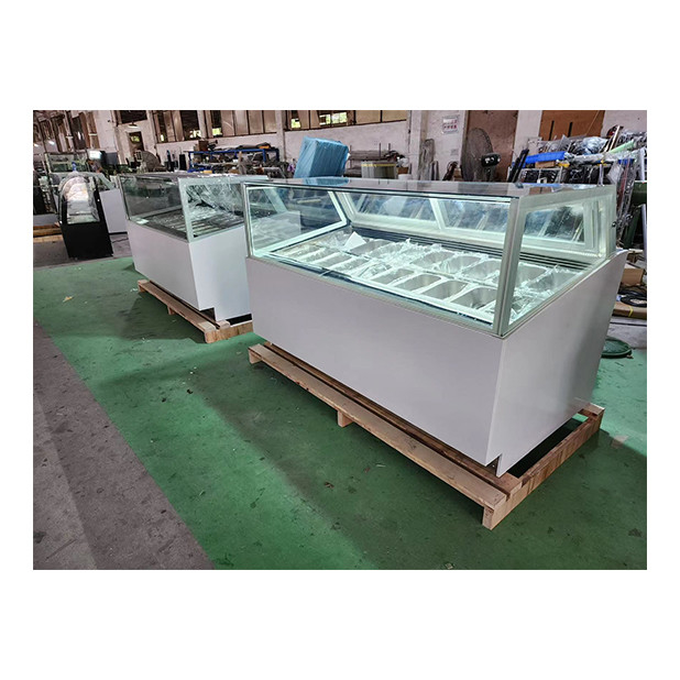 I negozi di gelati / negozi di comodità utilizzano frigoriferi commerciali in acciaio inossidabile in vetro