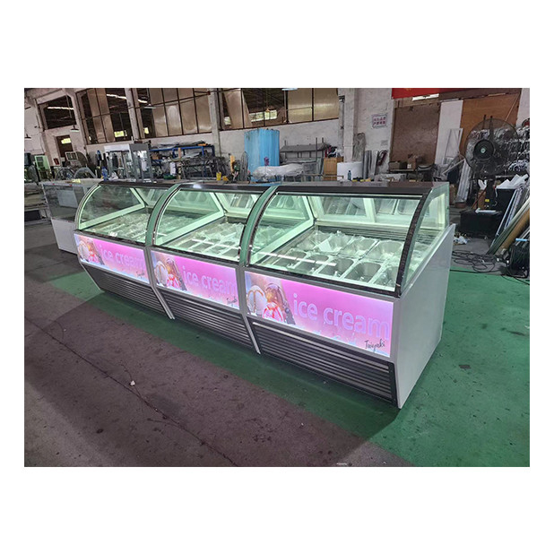 I negozi di gelati / negozi di comodità utilizzano frigoriferi commerciali in acciaio inossidabile in vetro