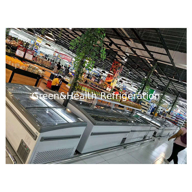 Porta in vetro scorrevole orizzontale con compressione integrata