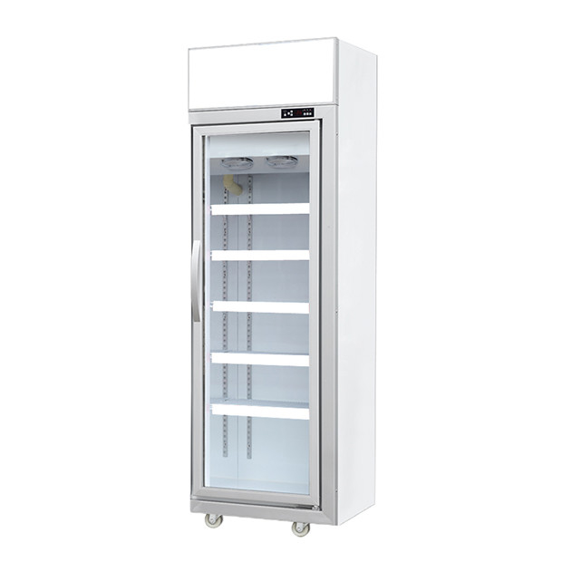Unità superiore Porta in vetro singola Mensole multiple Luxury Freezer