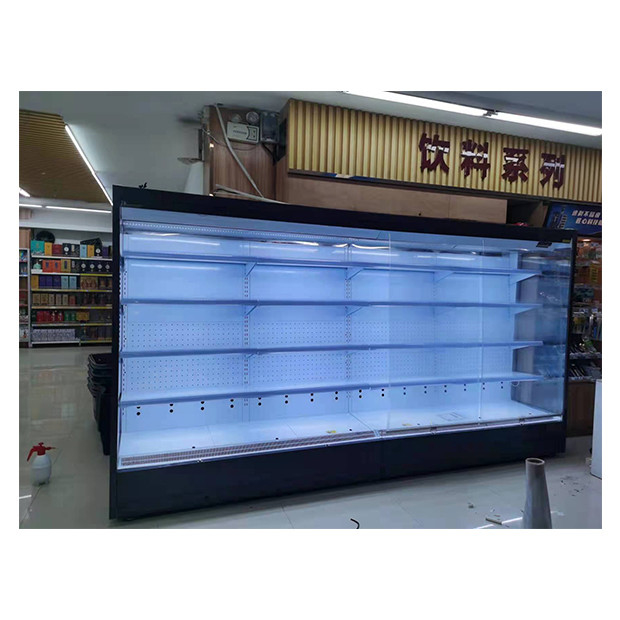 Supermercato / Commercio di comodità angolo destro tipo frigorifero aperto per lo stoccaggio di alimenti / bevande