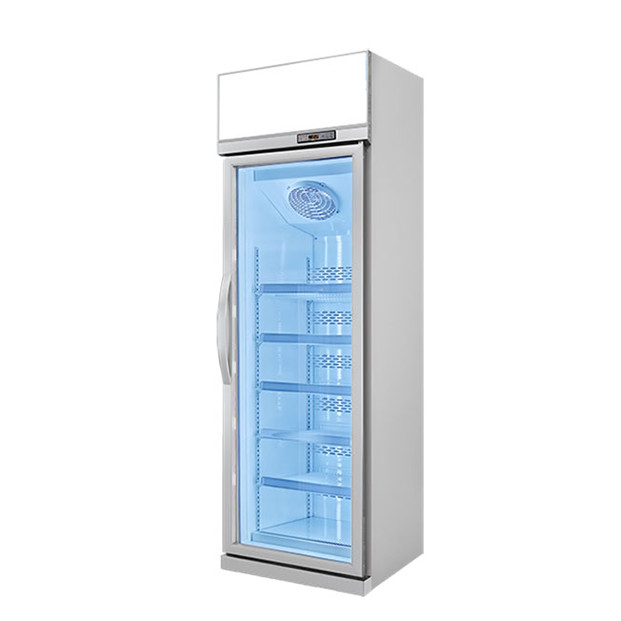 Supermercato commerciale / negozio con porte di vetro dotate di frigoriferi con display di congelamento