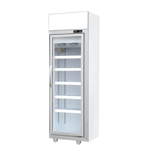 Supermercato commerciale / negozio con porte di vetro dotate di frigoriferi con display di congelamento