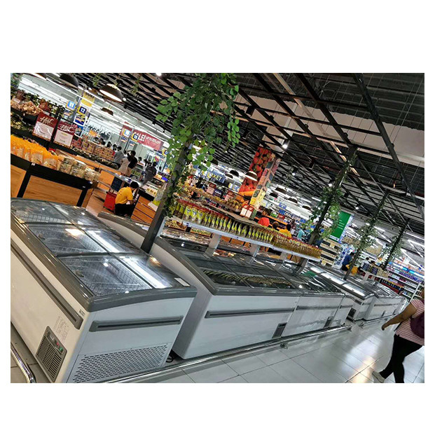 Congelatore orizzontale commerciale/cartellone per la conservazione di polpette