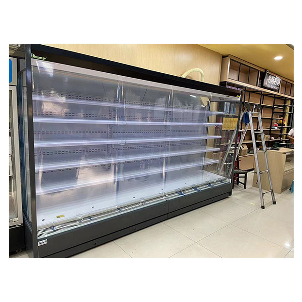 Vendite dirette di fabbrica Personalizzato angolo destro Unità integrata Commerciale Supermercato Display di stoccaggio Freezer aperto