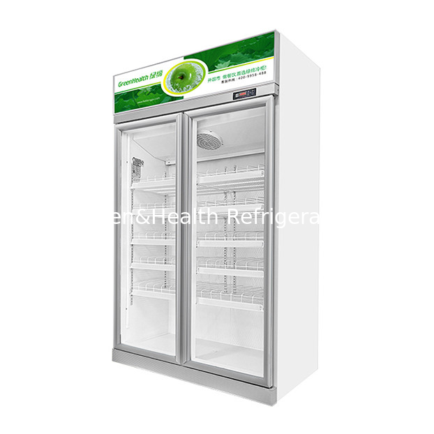 Frigorifero Espositore Economico per Supermercato/Negozio con Due Porte in Vetro