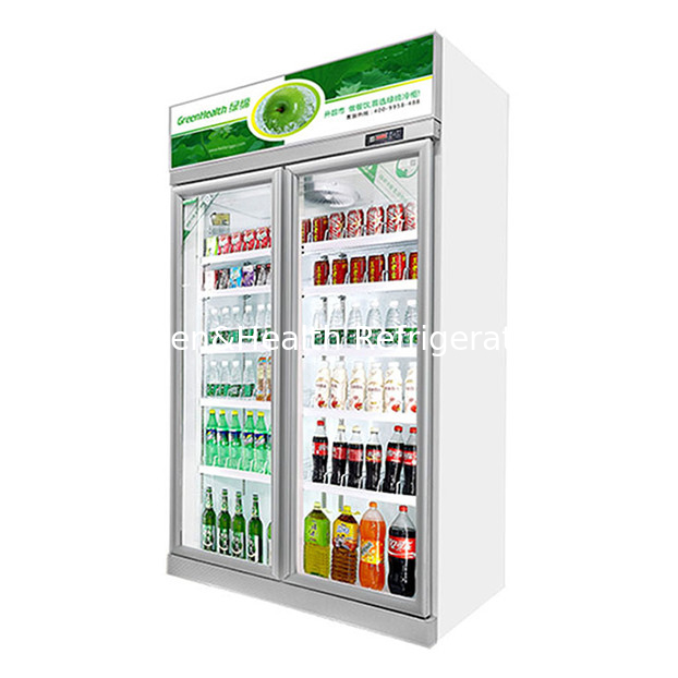 Frigorifero Espositore Economico per Supermercato/Negozio con Due Porte in Vetro