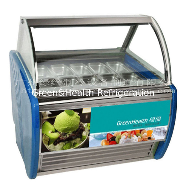 Commercial Multi-Plate Ice Cream Display Freezer