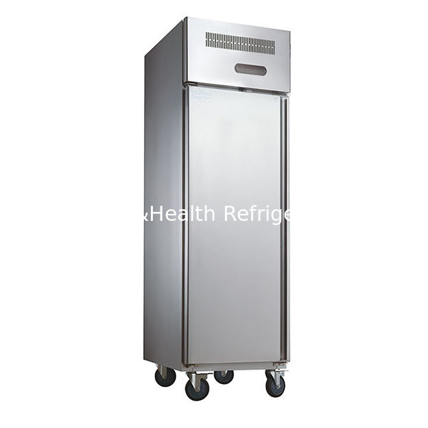 Congelatore verticale da cucina commerciale in acciaio inossidabile con lunghezza di 1480 mm e motore ventilatore a raffreddamento dinamico