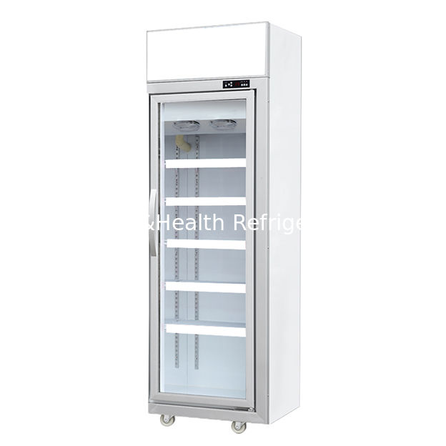 Congelatore con porta in vetro commerciale con refrigerante R290, illuminazione a LED e porta a chiusura automatica a molla