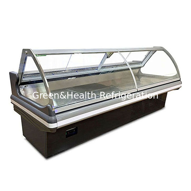 Supermercato orizzontale in stile europeo Commerciale Flip Top Display di conservazione di carne fresca Freezer Freezer