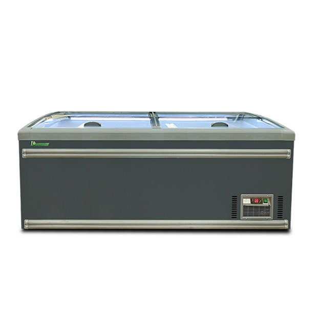 Supermercato/magazzino immagazzinamento prodotti surgelati grande compressore integrato armadietto isola frigorifero