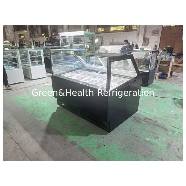 I negozi di gelati/supermercati utilizzano frigoriferi di stoccaggio per mostrare i frigoriferi di display di gelati