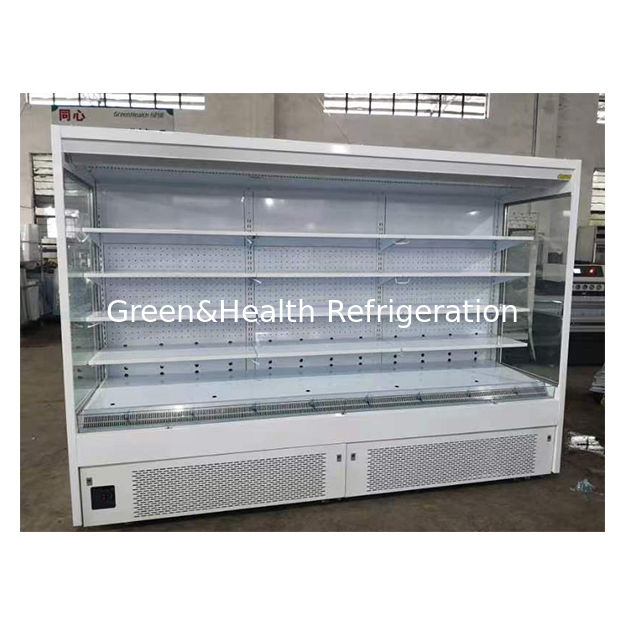 Congelatore espositivo aperto per supermercato ad angolo retto di alta qualità in fabbrica