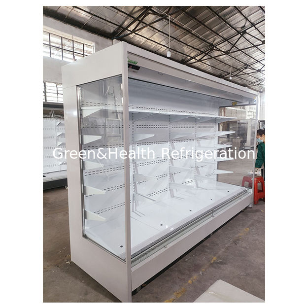 Congelatore espositivo aperto per supermercato ad angolo retto di alta qualità in fabbrica
