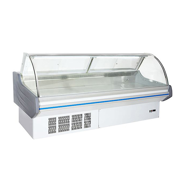 Negozi di cibi cotti di alta qualità in fabbriche/mercati che utilizzano espositori refrigerati per la conservazione di cibi cotti