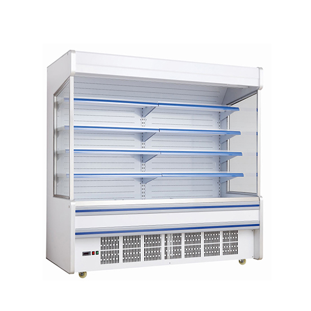 Armadio refrigerato a giorno ad angolo retto personalizzato multicolore per merci
