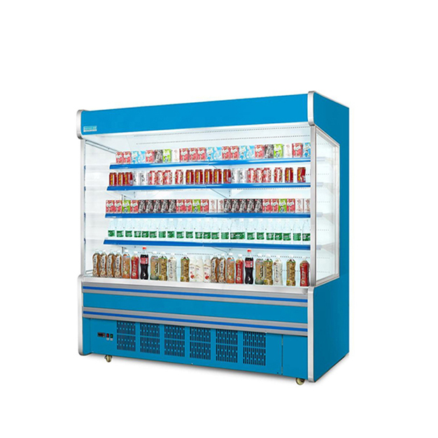 Armadio refrigerato a giorno ad angolo retto personalizzato multicolore per merci