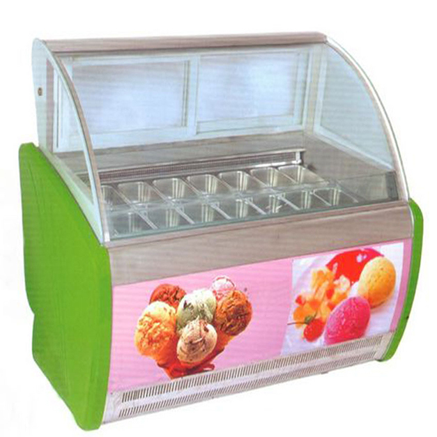 Congelatore per conservazione gelato a doppia fila, 14 vassoi, grande capacità, in vendita