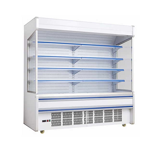 Congelatore a compressore incorporato per uso commerciale supermercato, a ripiani multipli, tipo aperto