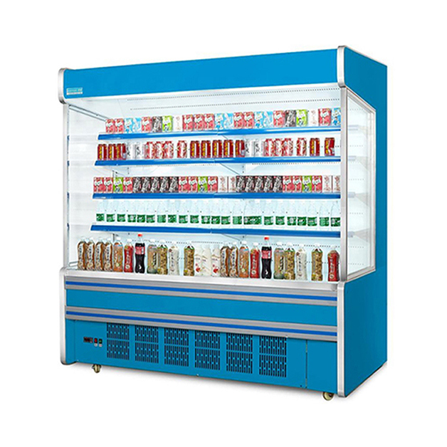 Congelatore a compressore incorporato per uso commerciale supermercato, a ripiani multipli, tipo aperto