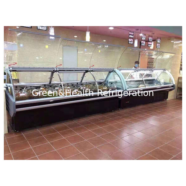 Factory Customized High-Quality Glass Stainless Steel Cooked Food Refrigeration Cabinet Refrigerated Freezer