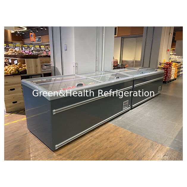 Isola commerciale Congelatore Supermercato Frigorifero Pacchi di gelato Immagazzinamento dei prodotti Congelatore profondo