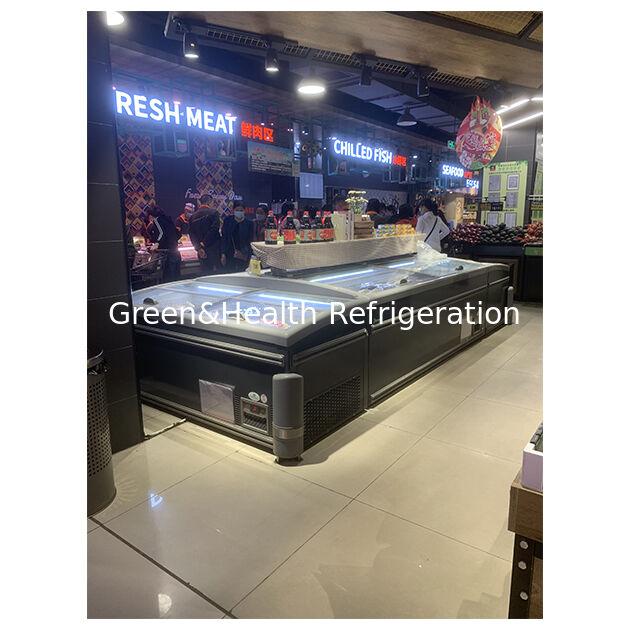 Supermercato/negozio Grande ripostiglio di alimenti surgelati orizzontale