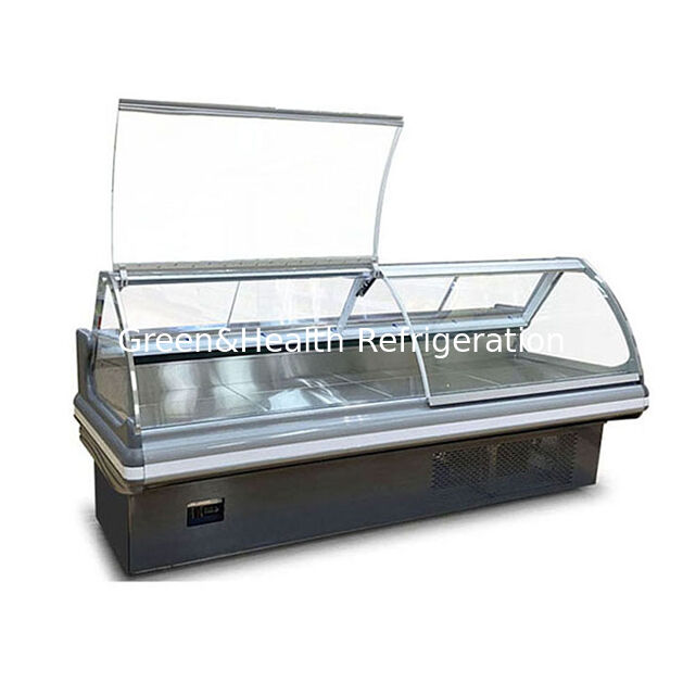 Compressore integrato di sollevamento frontale per magazzini di alimenti cotti con armadi frigoriferi per alimenti cotti