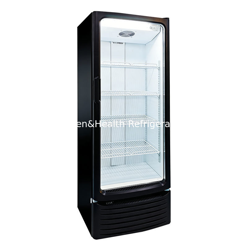 255L volume display commerciale raffreddatore con ventilatore di raffreddamento e automatico di scongelamento per lo stoccaggio delle bevande