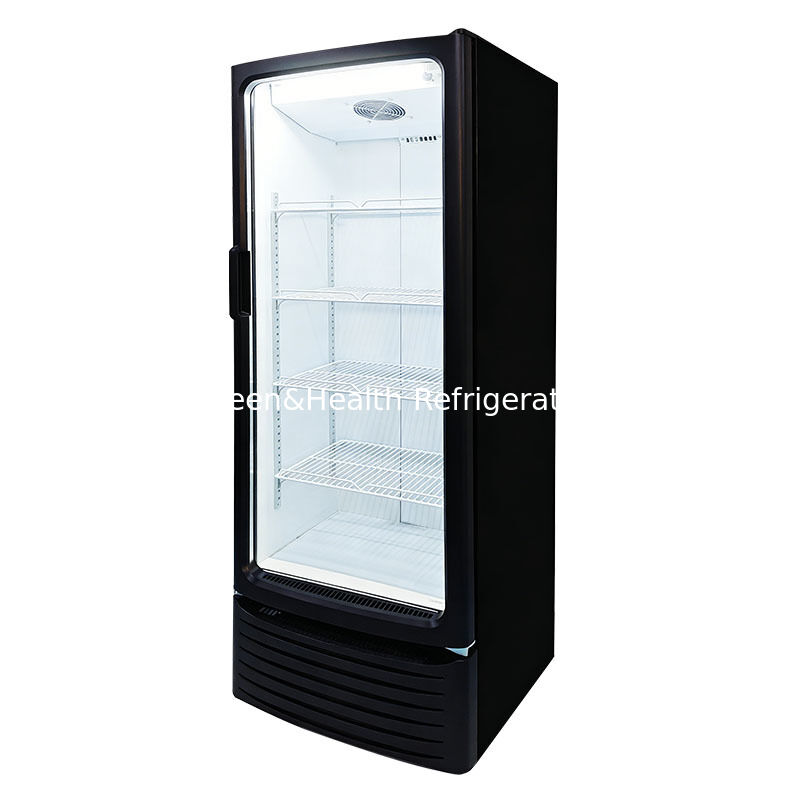 255L volume display commerciale raffreddatore con ventilatore di raffreddamento e automatico di scongelamento per lo stoccaggio delle bevande