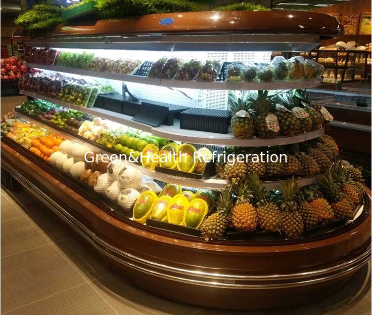 Chiller Multideck Commerciale Aperto con Sbrinamento Automatico, Illuminazione a LED e Risparmio Energetico per Esposizione in Supermercato