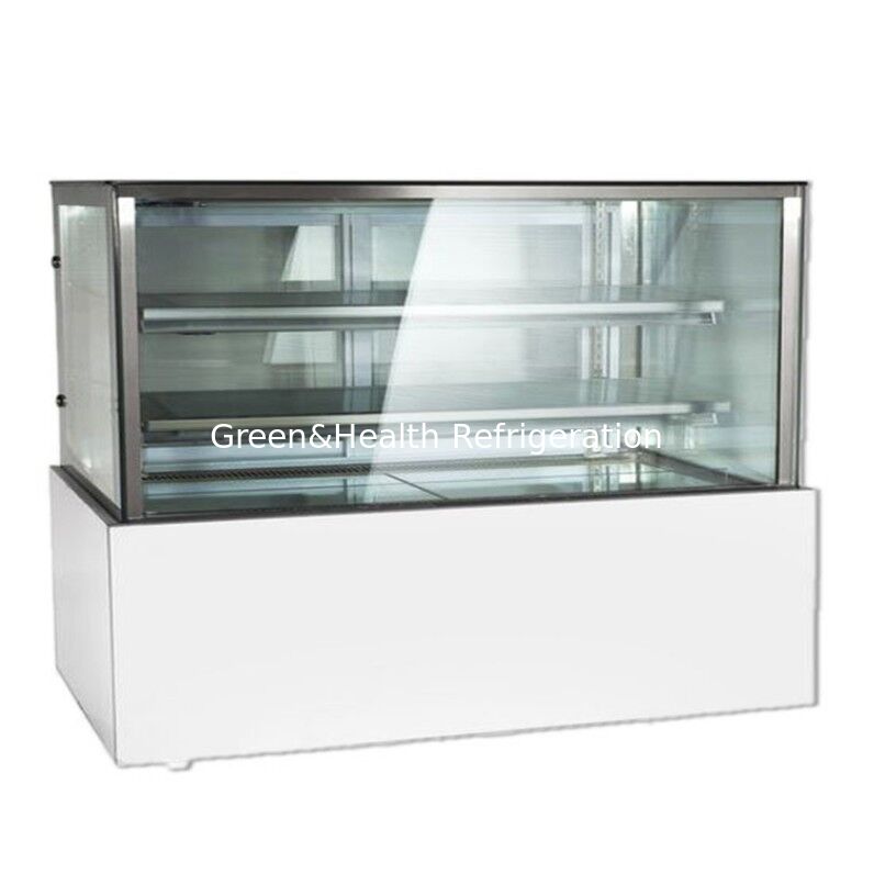 Congelatore a display in acciaio inossidabile ad angolo retto con 3 strati di ponte per la refrigerazione dei negozi di torte
