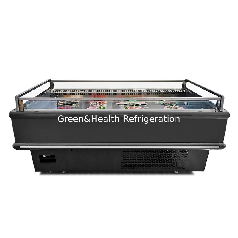 Commerciale Top Open Display Chiller Island Freezer 2000x1130x900mm 2-10°C/-15~-18°C 900/1350W per alimenti surgelati