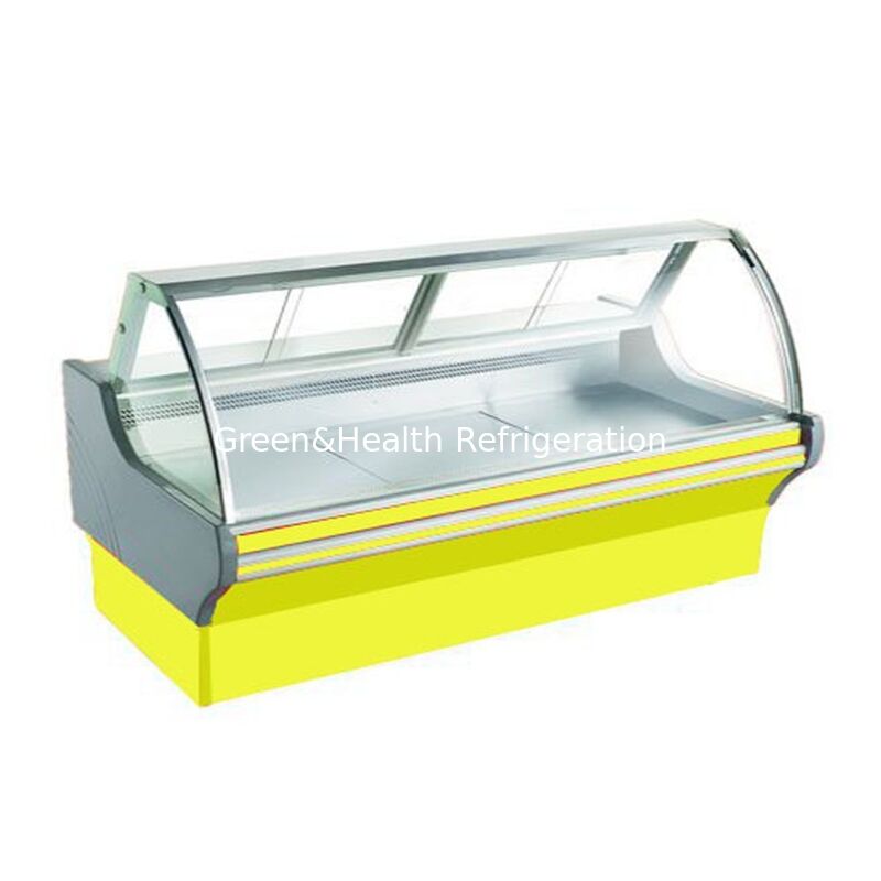Frigorifero commerciale orizzontale con display di cibo cotto con luce a LED e raffreddamento da ventilatore in costruzione in acciaio inossidabile