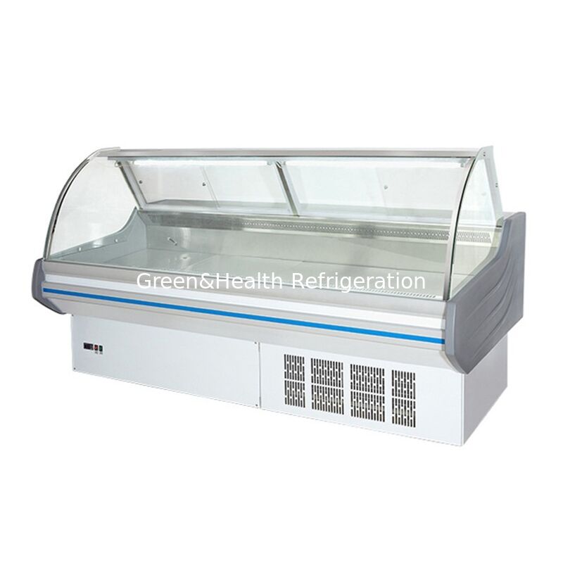 Frigorifero commerciale orizzontale con display di cibo cotto con luce a LED e raffreddamento da ventilatore in costruzione in acciaio inossidabile
