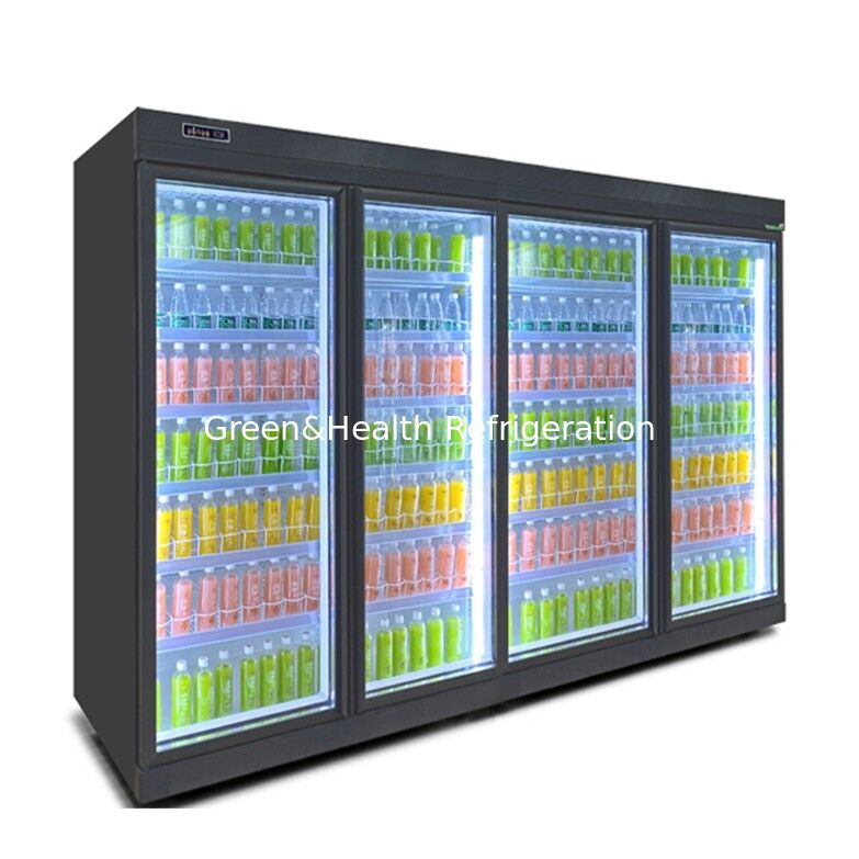 Ventilatore di raffreddamento raffreddatore commerciale di bevande con 5 scaffali e controller digitale per display del supermercato