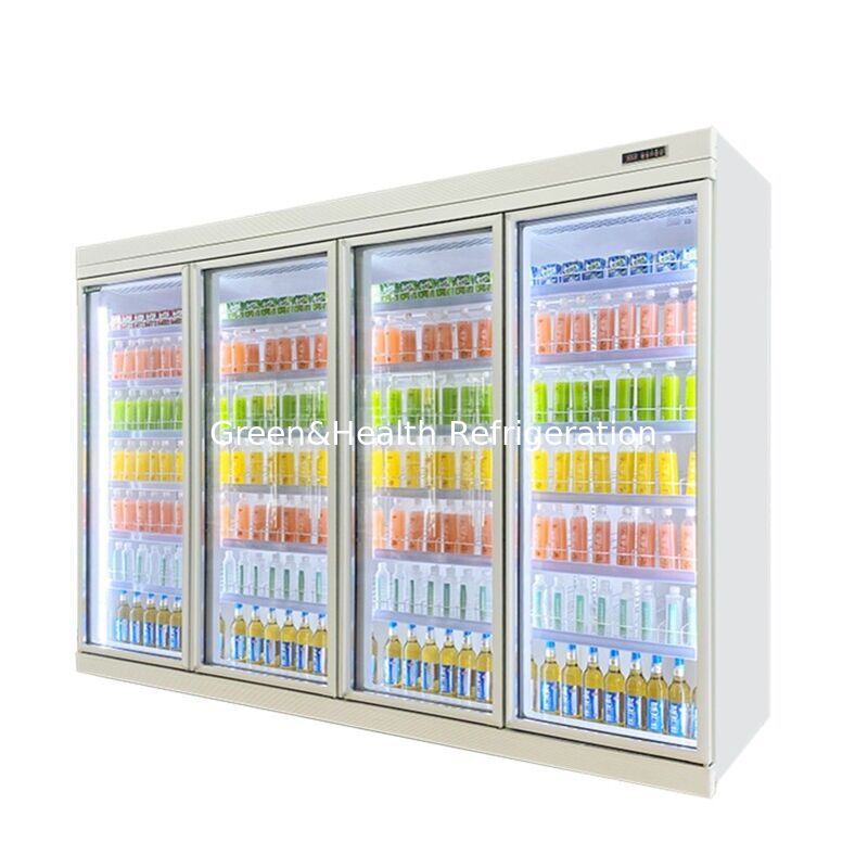 Ventilatore di raffreddamento raffreddatore commerciale di bevande con 5 scaffali e controller digitale per display del supermercato