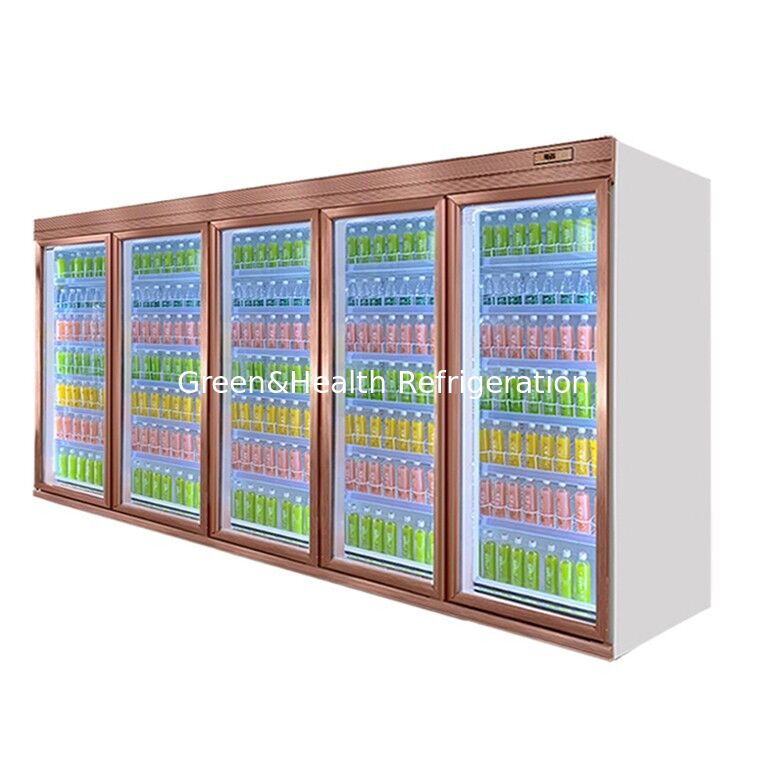 Ventilatore di raffreddamento raffreddatore commerciale di bevande con 5 scaffali e controller digitale per display del supermercato