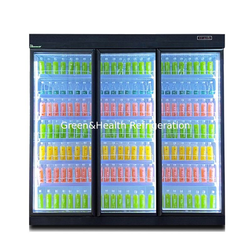 Ventilatore di raffreddamento raffreddatore commerciale di bevande con 5 scaffali e controller digitale per display del supermercato